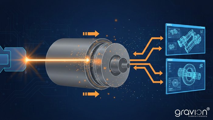 gravion's laser tech: precision enginiring for flawless embossing rollers.